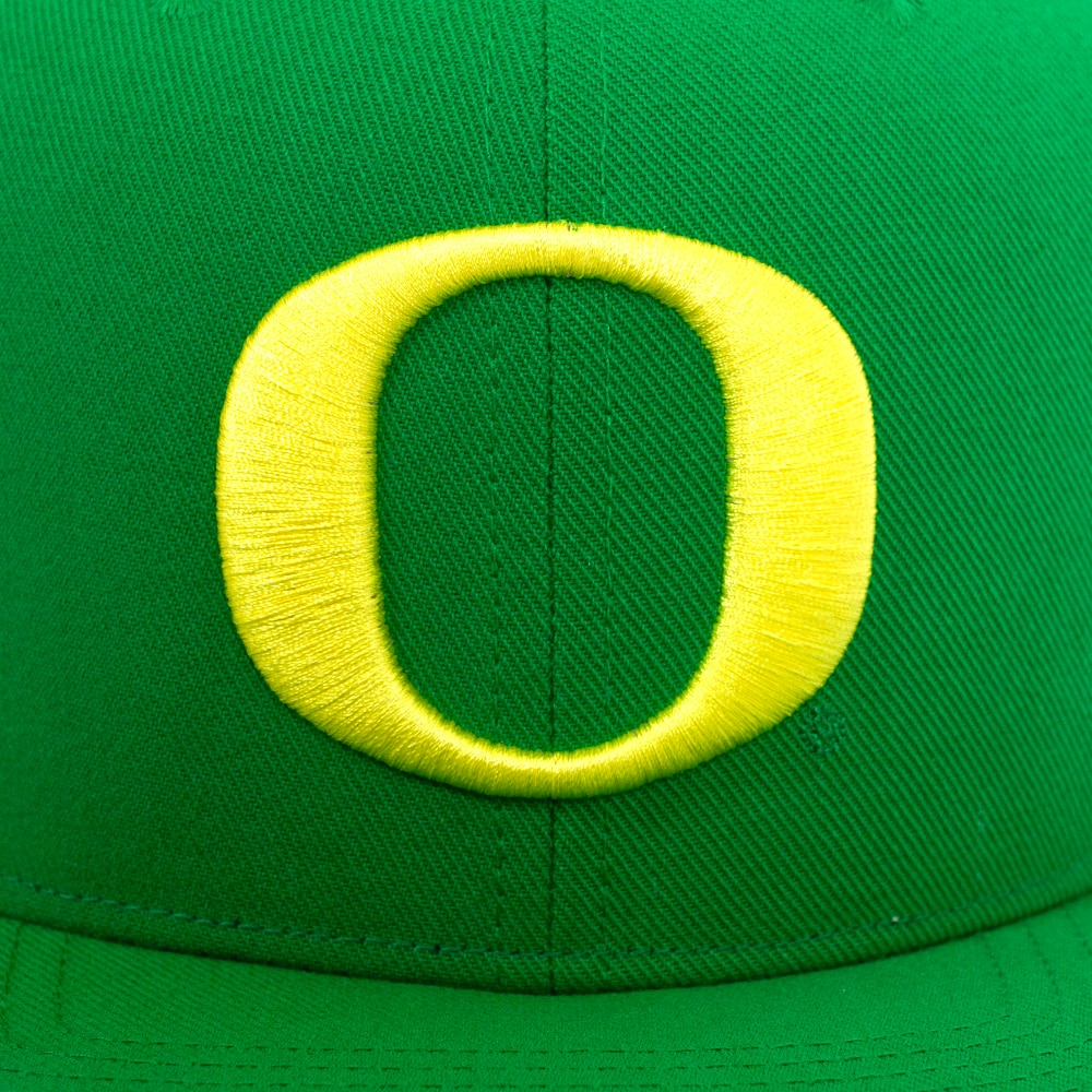 Classic Oregon O, Nike, Green, Flatbill, Performance/Dri-FIT, Accessories, Unisex, Structured, Square bill, Adjustable, Hat, 907544
